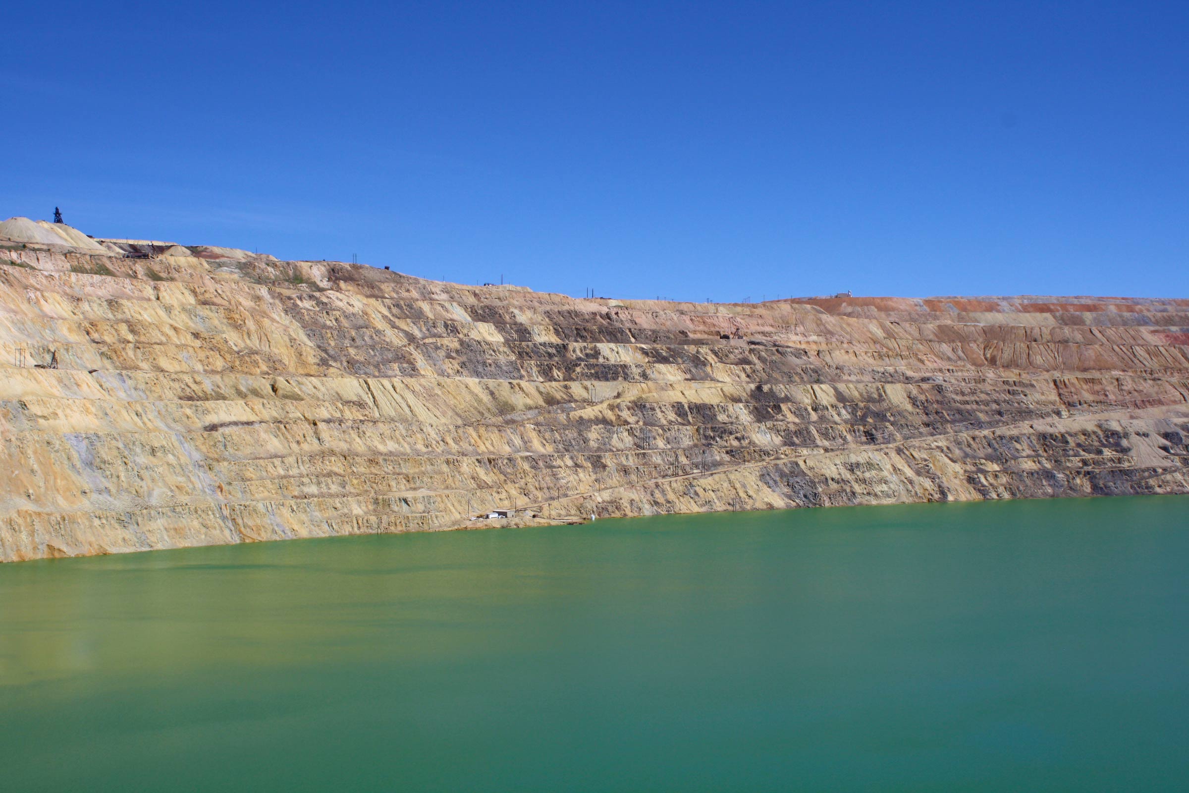 Berkeley Pit 2018 from the Berkeley Pit Viewing Stand. Photo by Kayla Lappin, CFWEP.