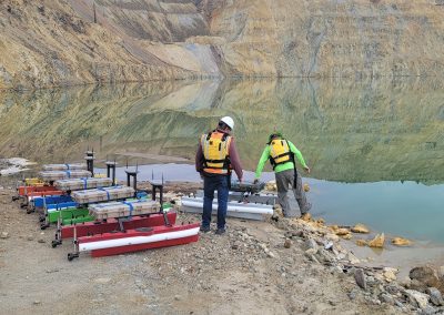 Staff launch a variety of unoccupied vehicles to haze waterfowl from the pit.